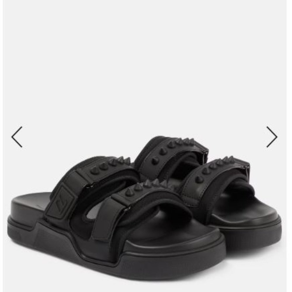 Christian Louboutin Daddy Pool flat leather sandals